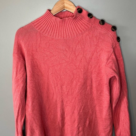 Anthropologie Margarita Mock Neck Tunic - Coral - Picture 4 of 10